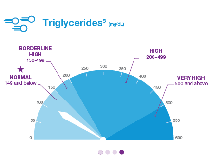 triglyceride levels chart; triglyceride range